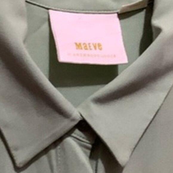 Maeve Avocado Green Long Sleeve Blouse - Picture 1 of 1